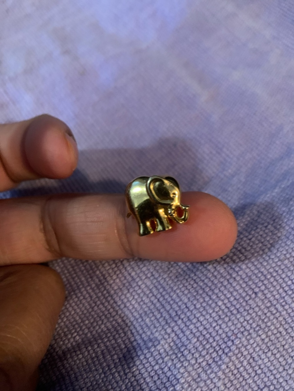 Vintage Gold Elephant Lapel Pin unisex